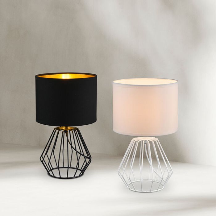 Svart bordslampa modern, Kjell, med brytare