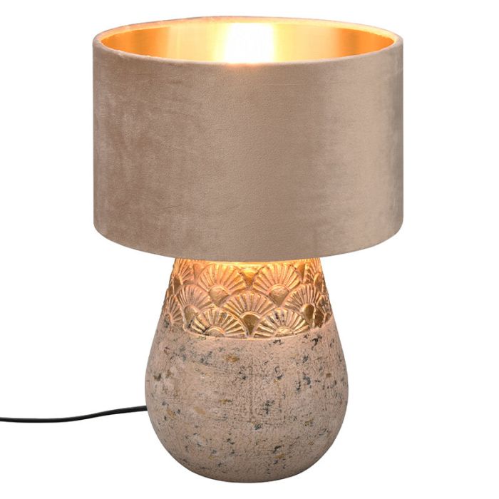 Grå bordslampa orientalisk, Selim, med brytare