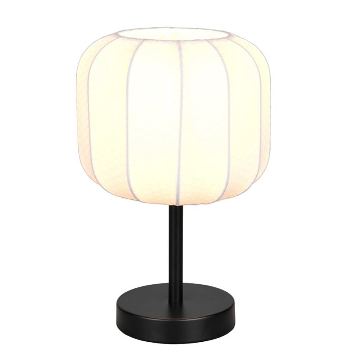Vit bordslampa modern, Metehan, med brytare