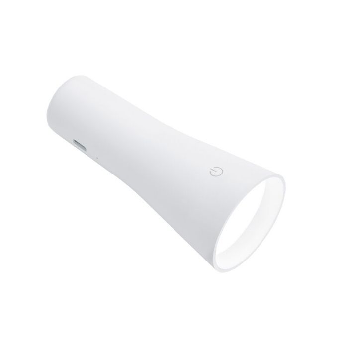 Vit bordslampa metall, Remko, 2W, 3000K LED, med beröringsdimmer