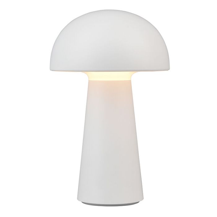 Vit bordslampa utomhus modern, Rachelle, 2W, 3000K LED, IP44, med brytare