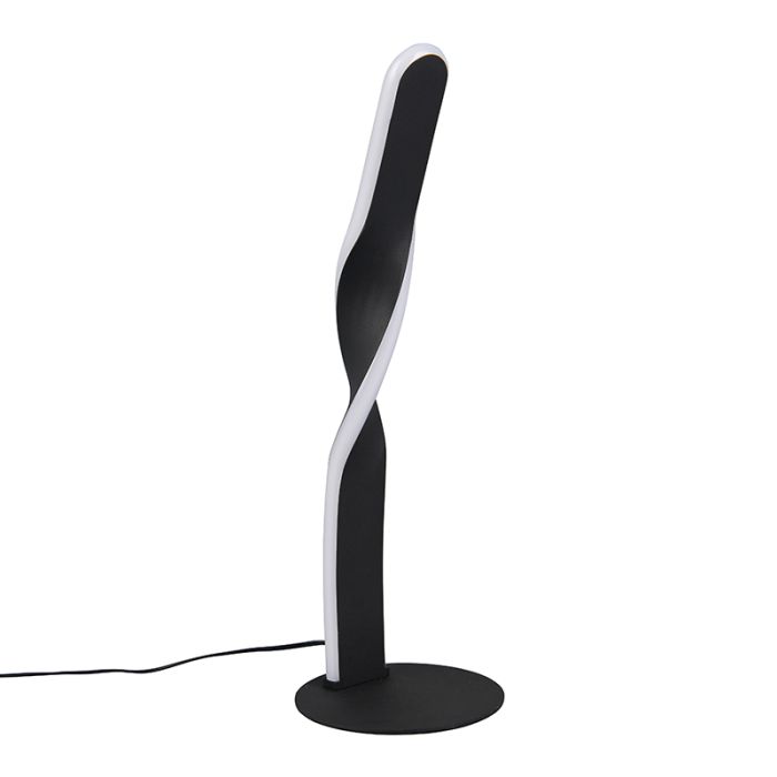 Svart bordslampa design, Quirinus, 10W, 4000K LED, med brytare