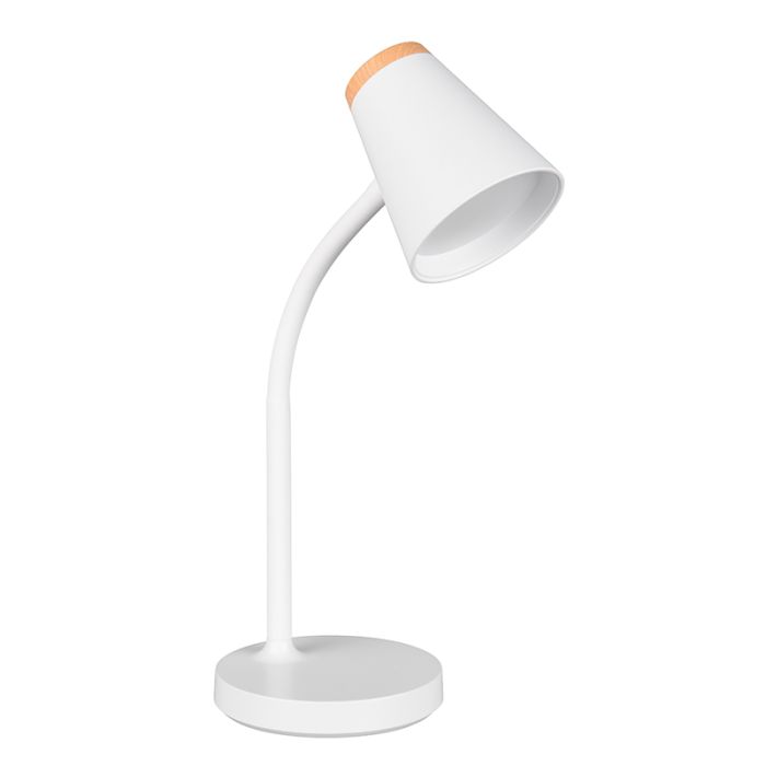 Vit bordslampa modern, Rahul, 4,5W, 3000K LED, med brytare