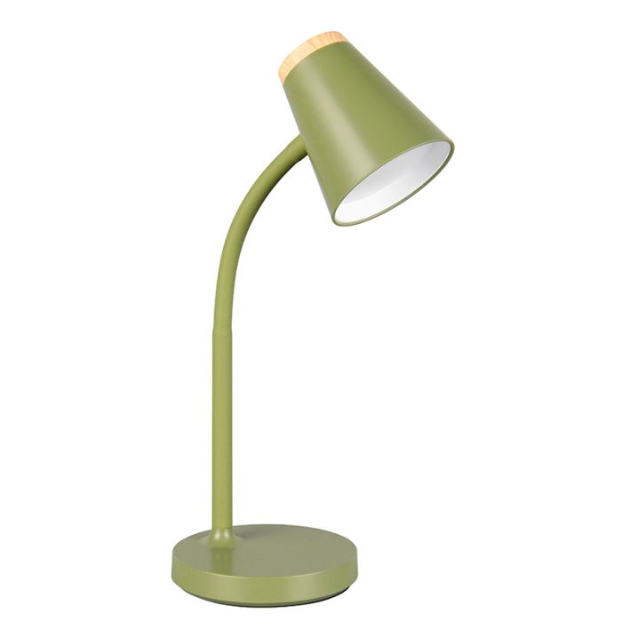 Grön bordslampa modern, Rahul, 4,5W, 3000K LED, med brytare
