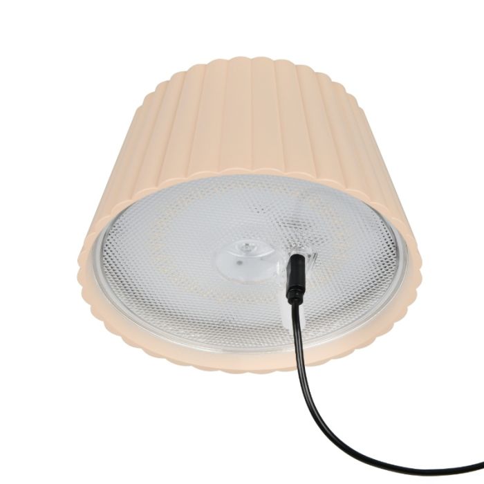 Brun uppladdningsbar utomhusbordslampa modern, Reshma, 1,5W, 3000K LED, IP44, med beröringsdimmer