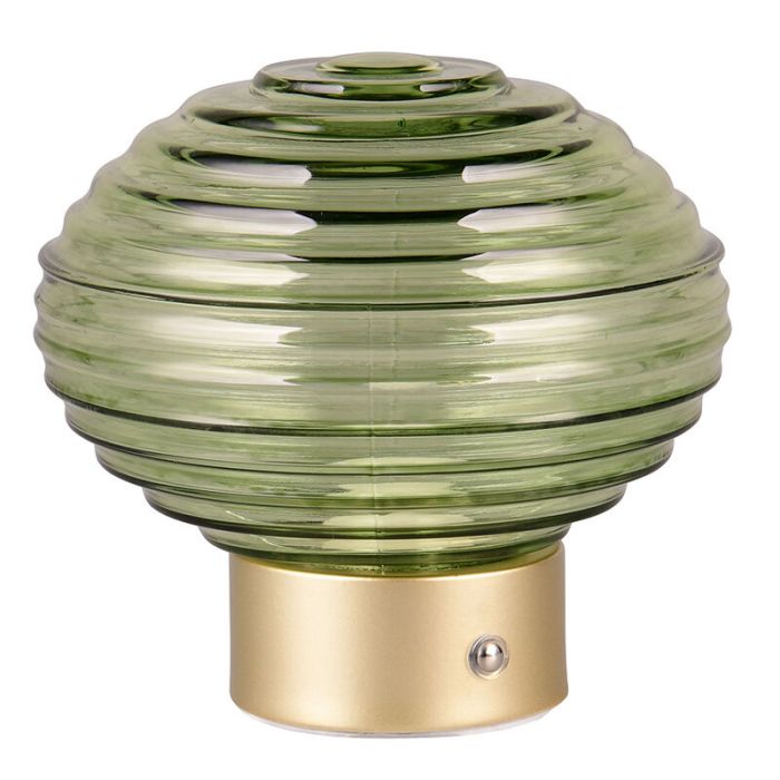 Mässing uppladdningsbar bordslampa retro, Walid, 2W, 3000K LED, med beröringsdimmer