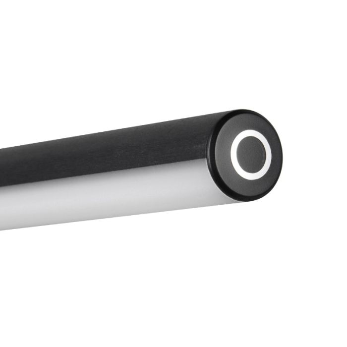 Svart klämlampa modern, Rommert, 5W, varm till kall vit justerbar LED, med beröringsdimmer
