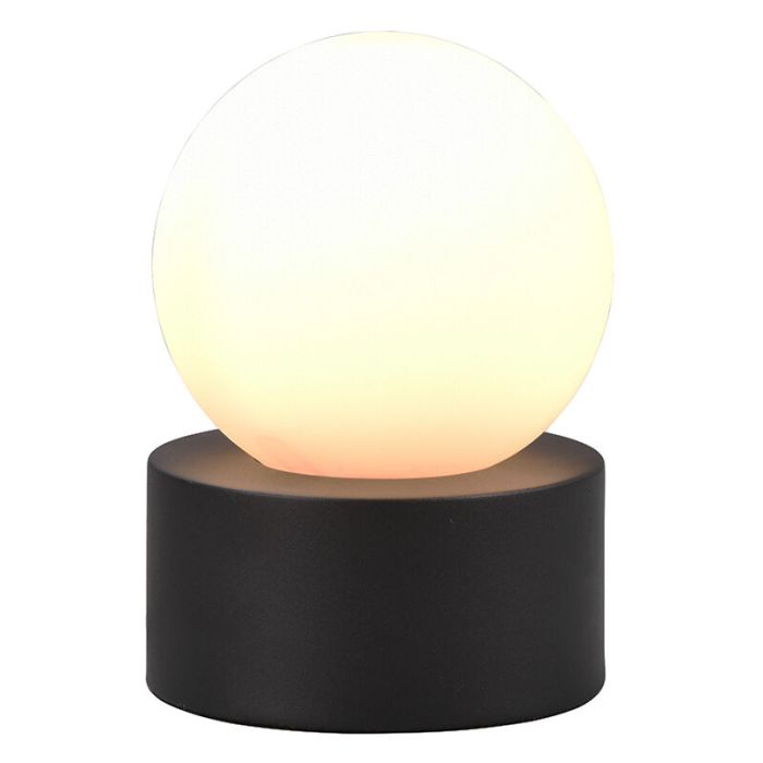 Svart bordslampa modern, Mirjam, med brytare