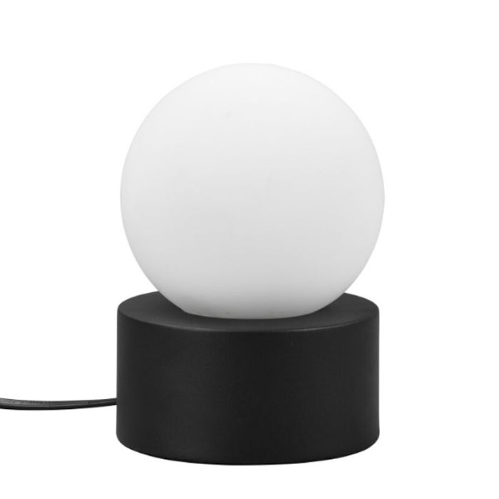 Svart bordslampa modern, Mirjam, med brytare