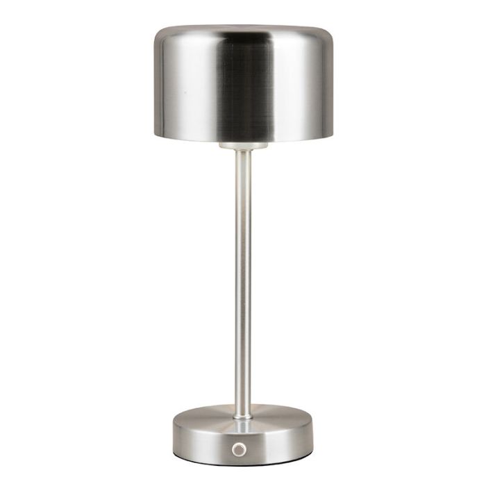 Nickel uppladdningsbar bordslampa modern, Dustin, 1W, 3000K LED, med beröringsdimmer