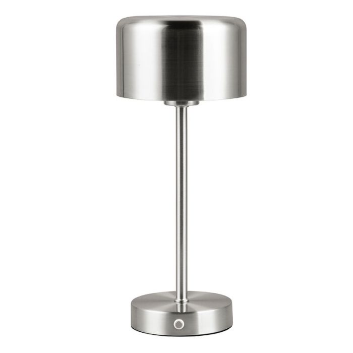 Nickel uppladdningsbar bordslampa modern, Dustin, 1W, 3000K LED, med beröringsdimmer