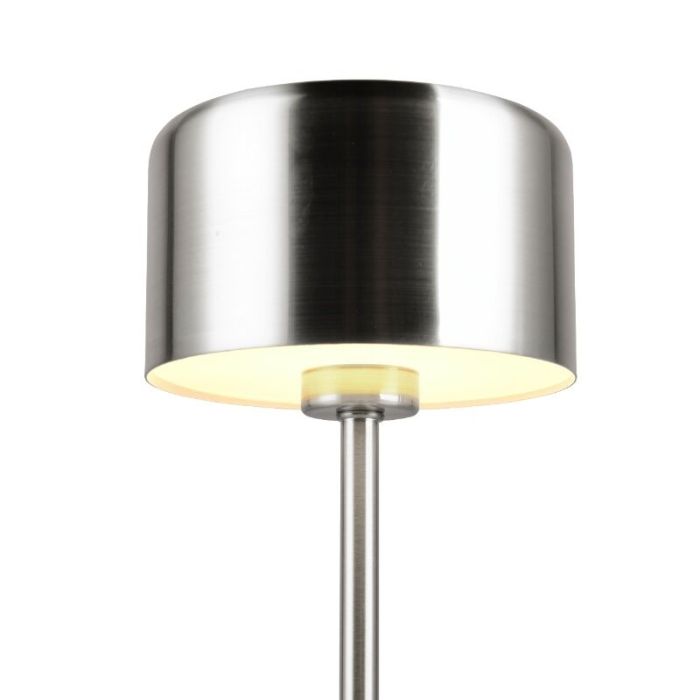 Nickel uppladdningsbar bordslampa modern, Dustin, 1W, 3000K LED, med beröringsdimmer