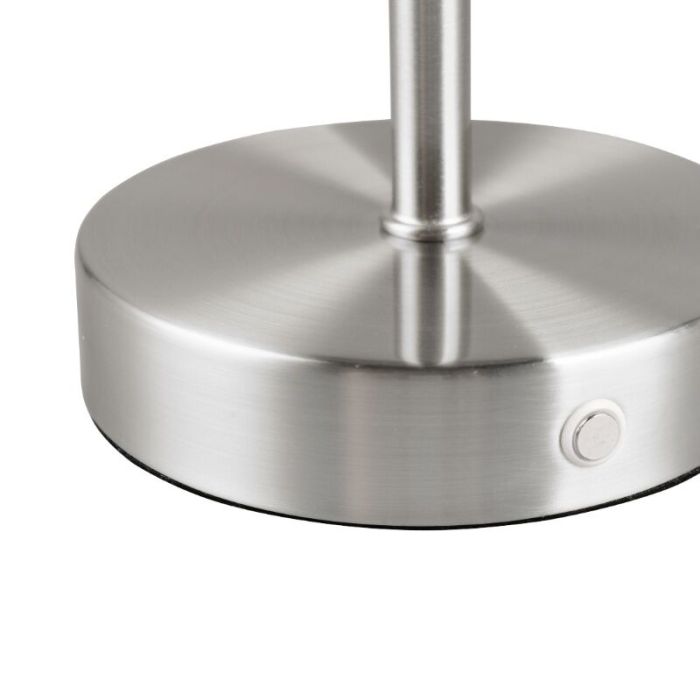 Nickel uppladdningsbar bordslampa modern, Dustin, 1W, 3000K LED, med beröringsdimmer