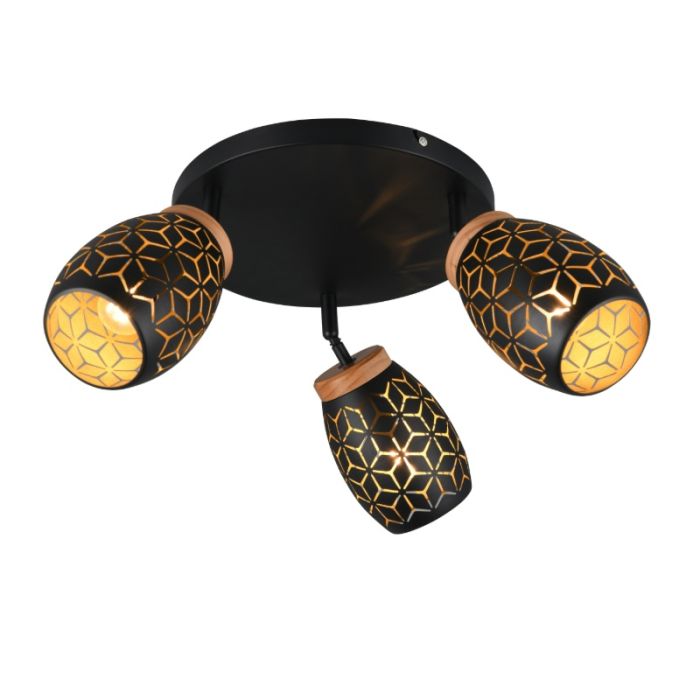 Svart spotlight tak modern, Delana