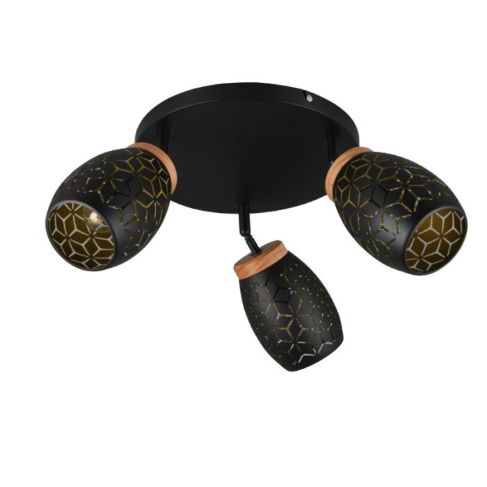 Svart spotlight tak modern, Delana