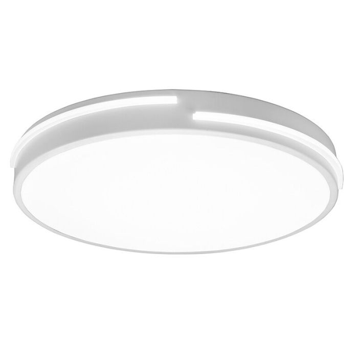 Vit plafond modern, Fadi, 24W, varm till kall vit justerbar LED, met fjärrkontroll