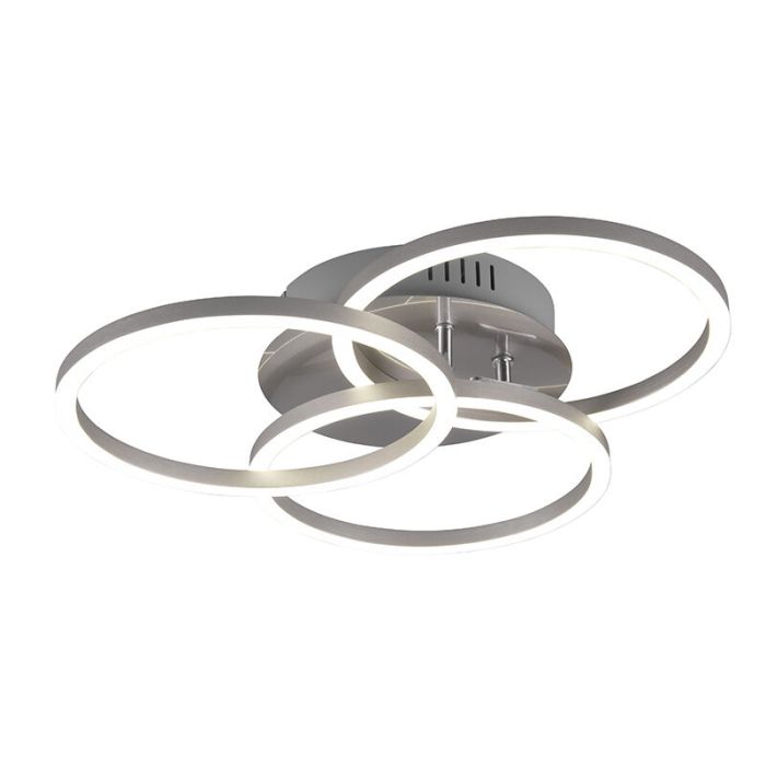Nickel plafond modern, Kobus, 27W, varm till kall vit justerbar LED, met fjärrkontroll