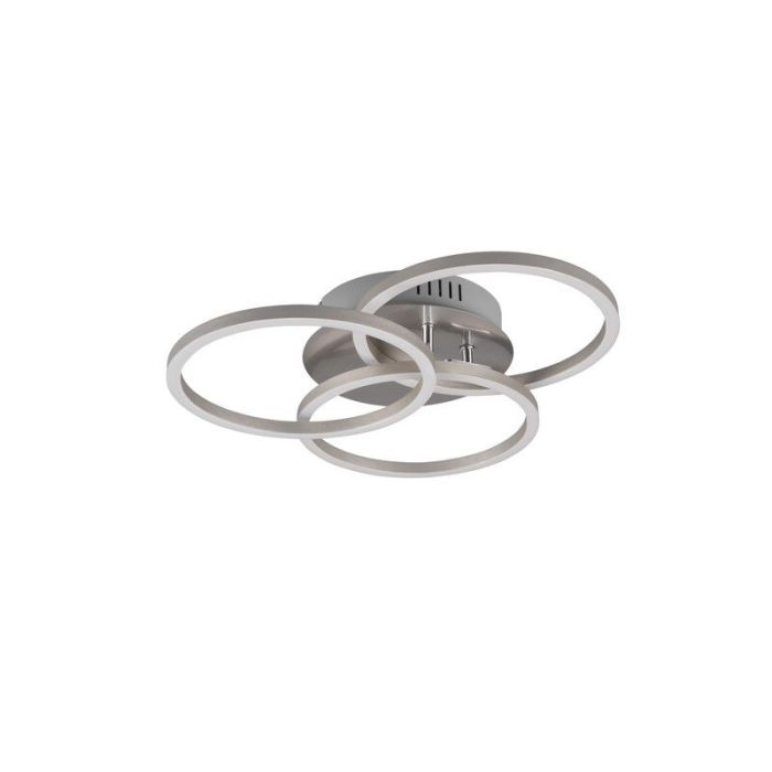 Nickel plafond modern, Kobus, 27W, varm till kall vit justerbar LED, met fjärrkontroll