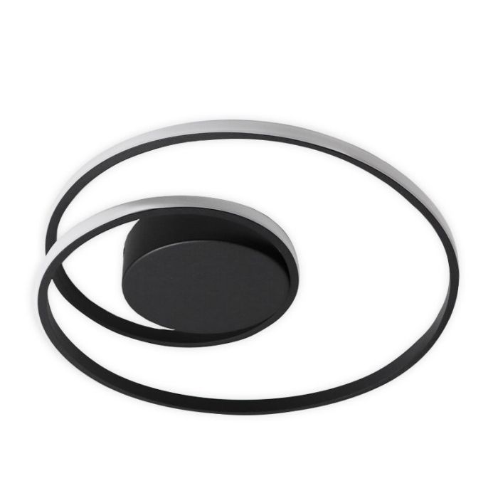 Svart plafond modern, Sassandra, 22W, 3000K LED, 3 stegs dimmer