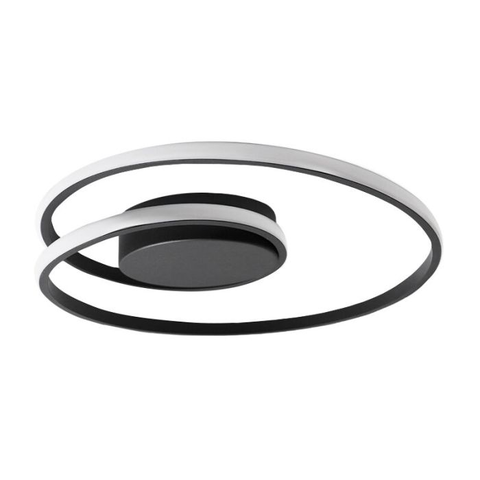 Svart plafond modern, Sassandra, 22W, 3000K LED, 3 stegs dimmer