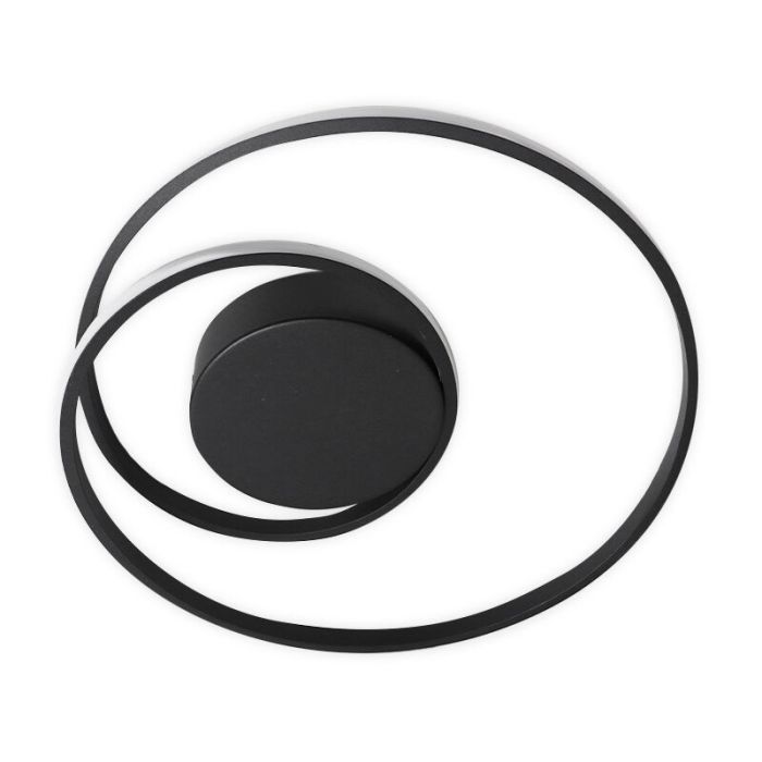 Svart plafond modern, Sassandra, 22W, 3000K LED, 3 stegs dimmer