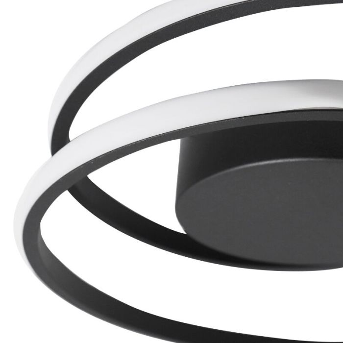 Svart plafond modern, Sassandra, 22W, 3000K LED, 3 stegs dimmer