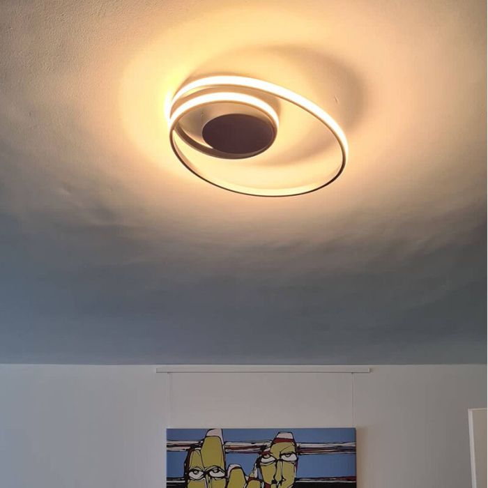 Taupe plafond modern, Sassandra, 22W, 3000K LED, 3 stegs dimmer