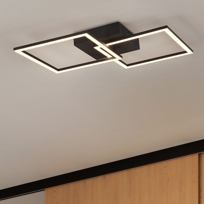 Svart plafond modern, Margaux, 20W, 3000K LED