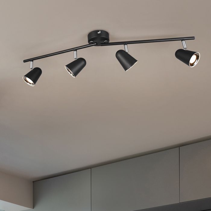 Svart spotlight tak modern, Taj, 3W, 3000K LED
