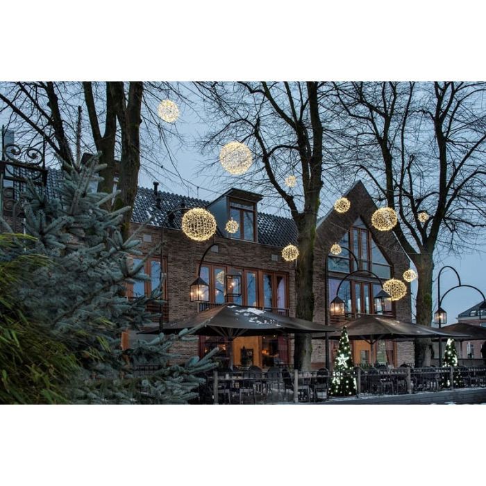 3D jullampa, Kallvit LED, 45 cm diameter + Twinkle