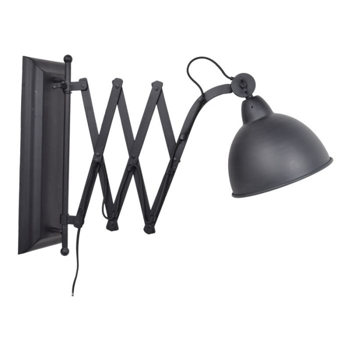 Industri vägglampa svart, Borani