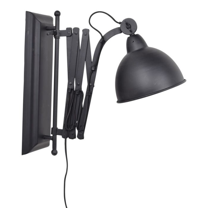Industri vägglampa svart, Borani