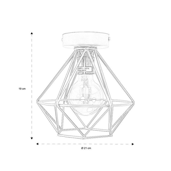 Industri taklampa guld, Merlon