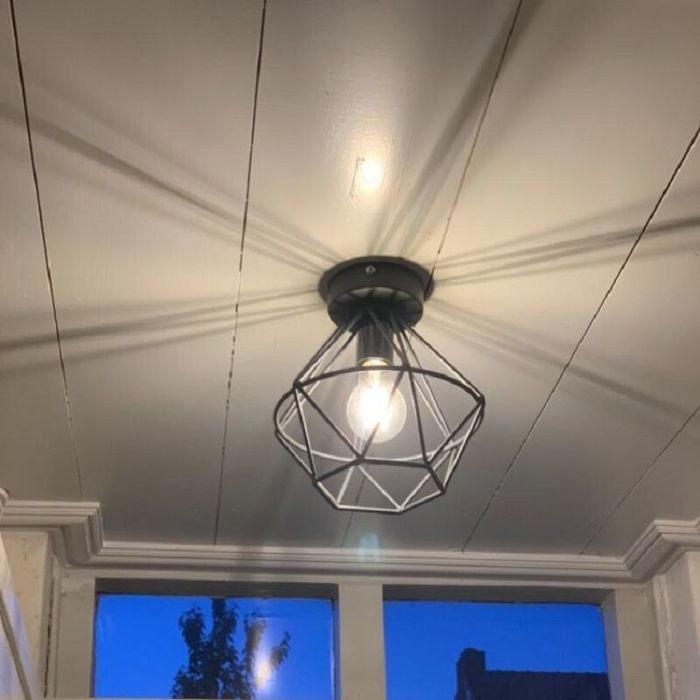 Industri taklampa svart, Merlon