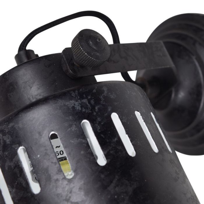 Industri vägglampa svart, Yzak