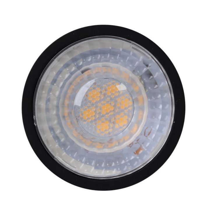 5-pack svart GU10 LED spot Antonie, 3 Watt, 2700K (varm vit)