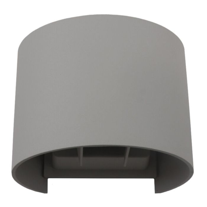 Modern up down vägglampa grå, Dion, 6W, 3000K LED, IP65