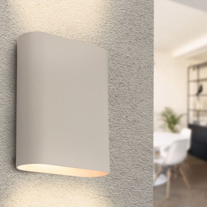 Modern up down vägglampa vit, Rodigo