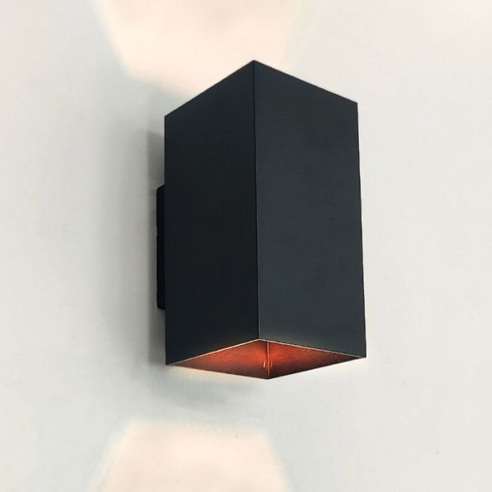 Modern up down vägglampa svart, Dalila
