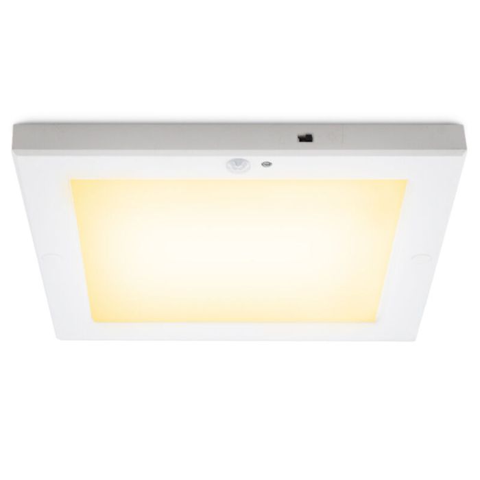 Plast taklampa med sensor vit, Luan, 20W, 3000K LED