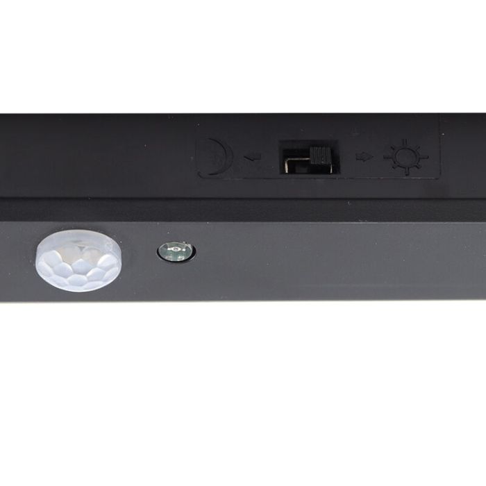 Plast taklampa med sensor svart, Luan, 18W, 3000K LED