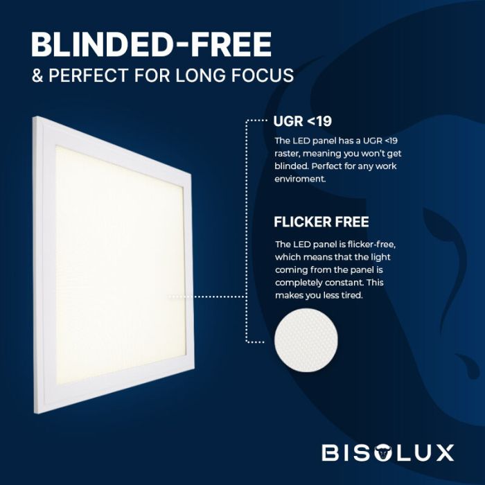 Bisolux Master LED 60x60 panel, 38W, 6000K