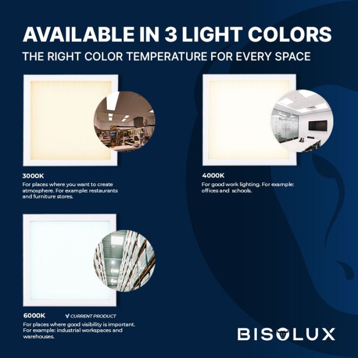Bisolux Master LED 60x60 panel, 38W, 6000K