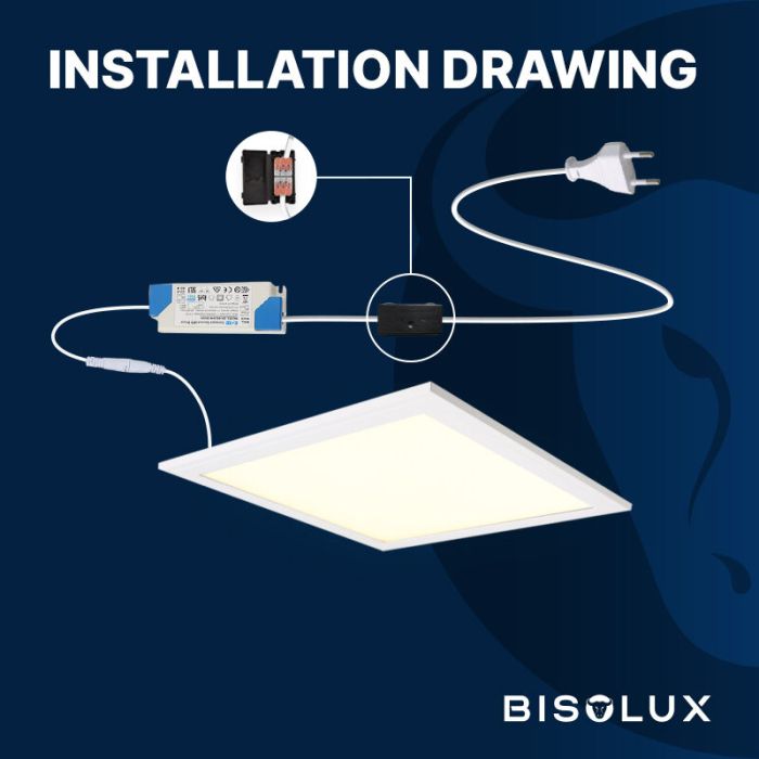 Bisolux Master LED 60x60 panel, 38W, 6000K