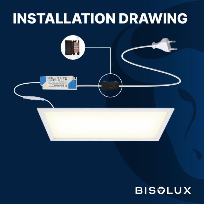 Bisolux Master LED 60x120 panel, 60W, 3000K