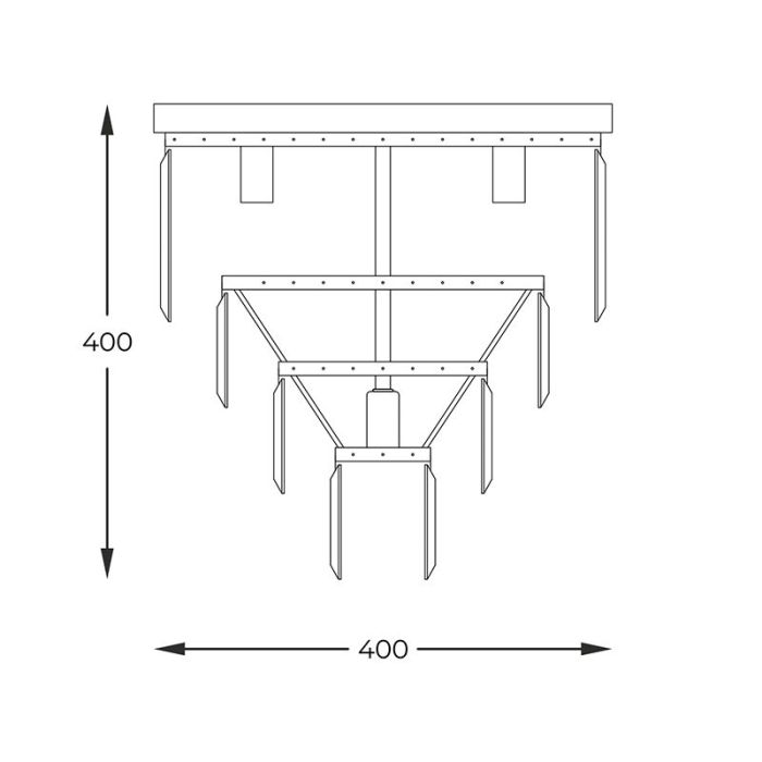 Design taklampa krom, Kajol