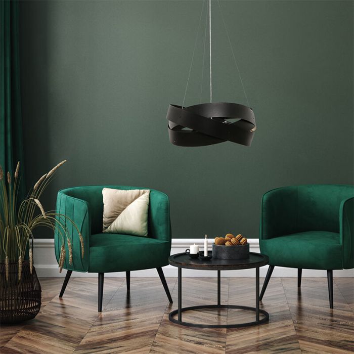 Modern fönsterlampa svart, Tanno