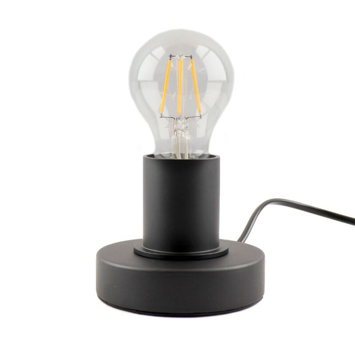 Modern bordslampa utan skärm svart, Rika, med brytare