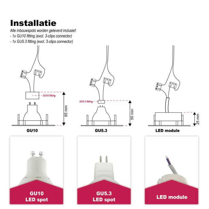 Aluminium infälld spotlight svart, Ipsi