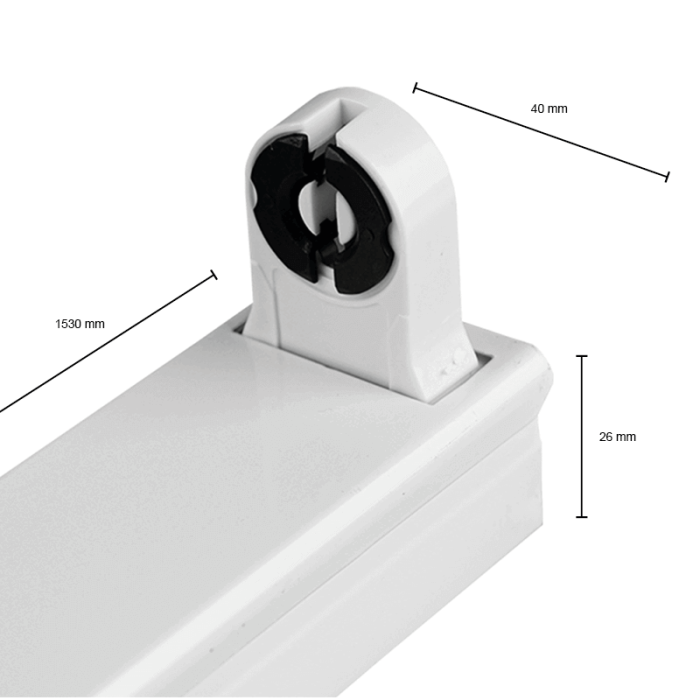 150 cm LED lysrörsarmatur Robo - för 1 TL - IP22